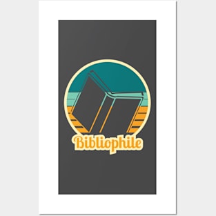 Retro Bibliophile Design Teal &amp; light orange Posters and Art